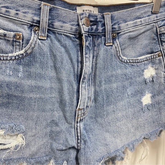 Pistola Distressed Denim Shorts. Sz 28 - Picture 2 of 10